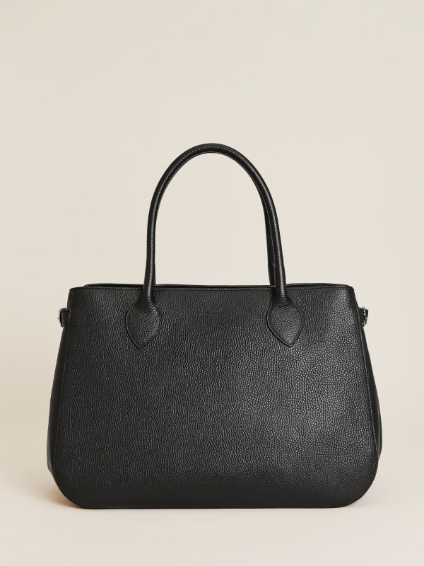 Oversized Patrizia Bag - Black Leather